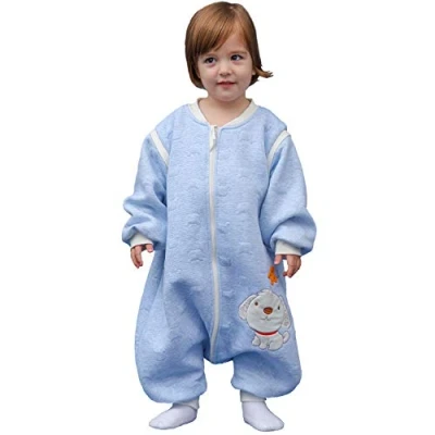 Afbeelding van Mikafen Babyslaapzak met lange mouwen voor de winter, van katoen, jongens en meisjes, M ( 1 tot 3 jaar, roze)