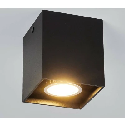 Afbeelding van Arcchio plafondlamp 1licht aluminium H: 9.5 cm GU10 zwart
