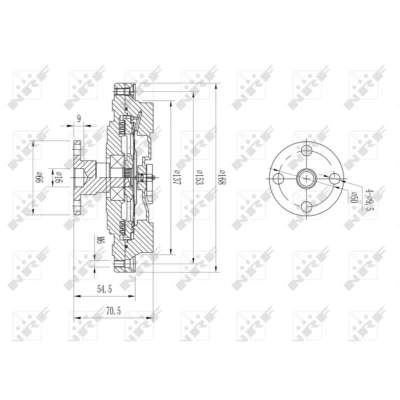 Afbeelding van Koppeling, radiateurventilator NRF 49630