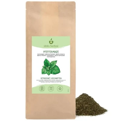 Afbeelding van Pepermunt (125 g), losse thee, pepermuntblaadjes, gesneden en voorzichtig gedroogd, 100% natuurlijk zuiver voor de bereiding van kruidenthee, pepermuntthee, infusie