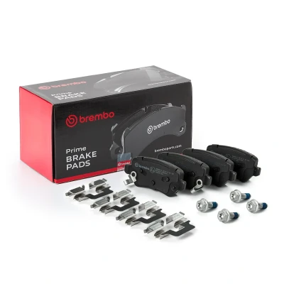 Afbeelding van BREMBO P 30 120 Remblokkenset Met akoestische slijtagewaarschuwing remzadelschroef, anti kreukplaat toebehoren KIA: cee‘d II Sportswagon