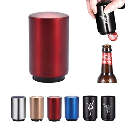 Afbeelding van SUOXU Magnetische automatische flesopener, Biercadeau voor mannen Vaderdag, Neerdrukkende Opener Wijn Bier Fles Keuken Accessoires, Bieropener