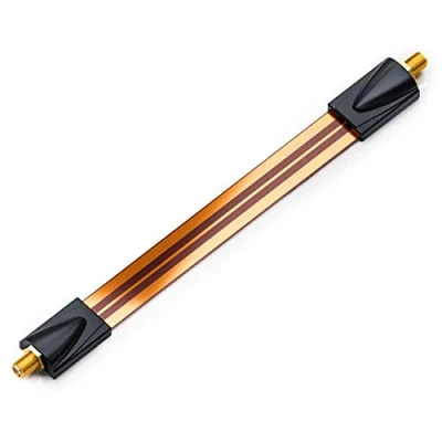 Afbeelding van deleyCON 1x Raamdoorvoer SAT Kabel 17cm Flexibele 26cm Lange Koppeling Ramen &amp; Deuren Verguld Extreem Vlak Afgeschermde Zelfklevende Pads Koper