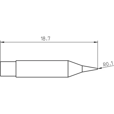 Afbeelding van Weller RTM 002 C L MS soldeerpunt Conisch Grootte 0.2 mm Lengte soldeerpunt: 18.7 Inhoud: 1 stuk(s)