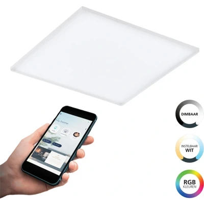 Afbeelding van EGLO connect.z Turcona Z Smart Plafondlamp 60 cm wit Instelbaar RGB &amp; licht Dimbaar Zigbee