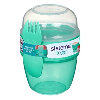 Afbeelding van Sistema To Go Snackdoos Snack Capsule Met Lepel/vork 515ml