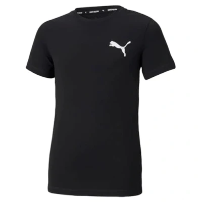Afbeelding van Puma Active Small LOGO Unisex Tshirt print voor kinderen, Maat: 104, Black