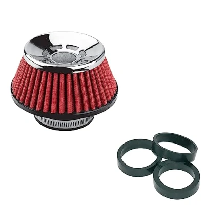 Afbeelding van Simoni Racing Spa FSR/EU enkelvoudige kegelfilter, ultralicht, chroom cap/rood katoen