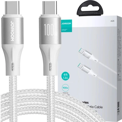 Afbeelding van Joyroom Light Speed Series SA25 CC5 100W USB C/USB C kabel 1,2m wit