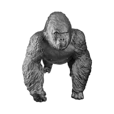 Afbeelding van GILDE Gorilla figuur van zwarte hars, 29 x 42 36 cm