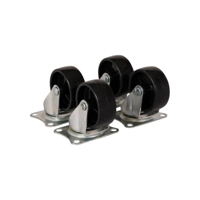 Afbeelding van Zwenkwielen 50 mm zwart set van vier