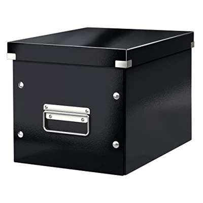 Afbeelding van Leitz Wow Click &amp; Store Kubus Middelgrote Opbergdoos 80% Gerecycled Karton 26 x 24 Cm (BxHxD) Zwart