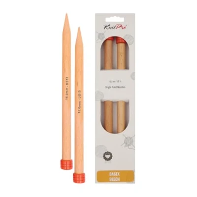 Afbeelding van KnitPro Basix Berken rondbreinaalden 40cm 15.00mm