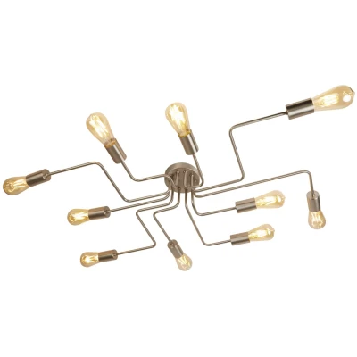 Afbeelding van Searchlight Circuit Plafondverlichting 82 X 52 12 Cm Satijn Zilver