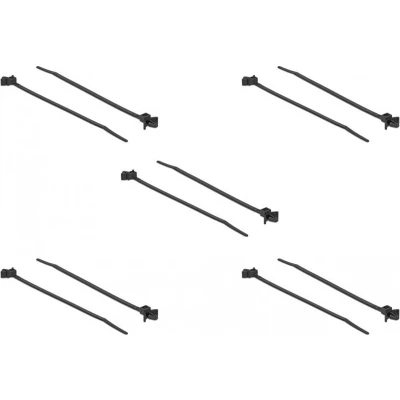 Afbeelding van kabelbinder Losmaakbare Nylon Zwart 10 stuk(s)