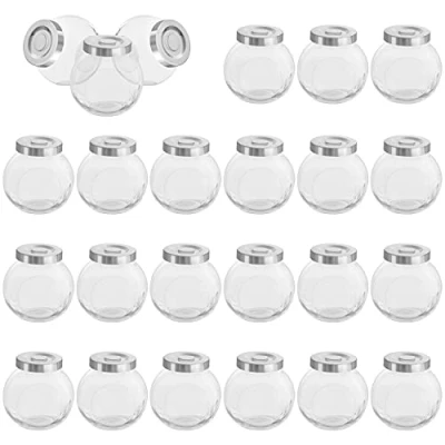 Afbeelding van Belle Vous Rond Helder Glazen Opslag Potten met Deksels (24 Pak) 50 ml Jampotten Set Mason Voor Kruiden, Specerijen, Babyvoeding, Yoghurt, Gelei en Honing Geschenken Bruiloft
