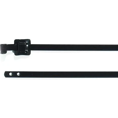 Afbeelding van HellermannTyton 111 00149 MLT24SSC10 SS316/SP BK Kabelbinder 630 mm 10 Zwart Bandsluiting geflensd, UV stabiel 1 stuk(s)