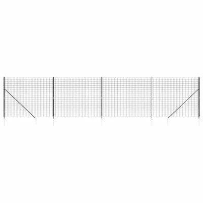 Afbeelding van Draadgaashek met grondankers 1,6x10 m antracietkleurig