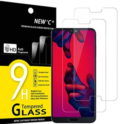 Afbeelding van NEW&#039;C 2 Stuks, Screen Protector voor Huawei P20 Pro, Gehard Glass Schermbeschermer Film 0.33 mm ultra transparant, resistent, anti kras, vingerafdrukken