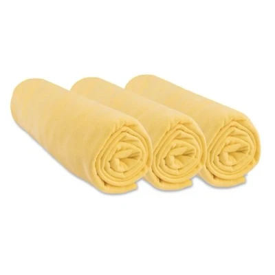Image de Lot de 3 draps housse bébé jersey coton 40x80 extensible à 40x90 Couleur unie Jaune paille
