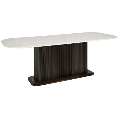 Afbeelding van Richmond Interiors Mayfield Marmer Eettafel Ovaal 230 cm