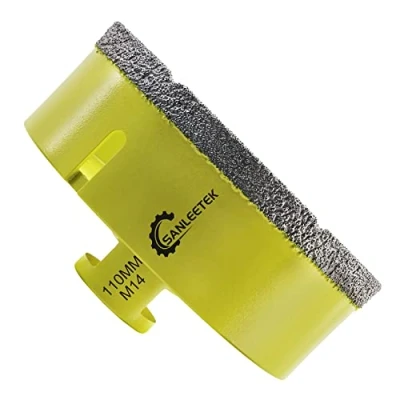 Afbeelding van SANLEETEK Diamantboor, tegels, 110 mm, vacuüm, gesoldeerd, gatenzaag, diamant, voor keramiek, porselein, marmer, graniet, droog boren M14 schroefdraad