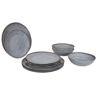 Image de Bo Camp Vaisselle 12 pcs Halo Mélamine gris et terra