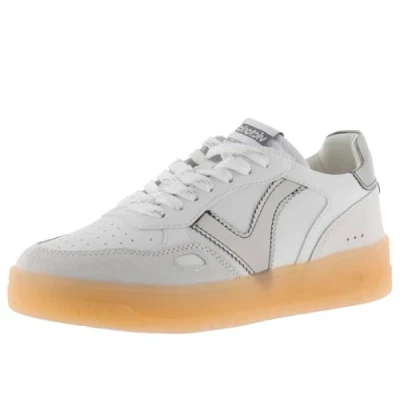 Afbeelding van Smile Favorites® Dames Sneakers Wit Leer Maat 40 Gun Metallic