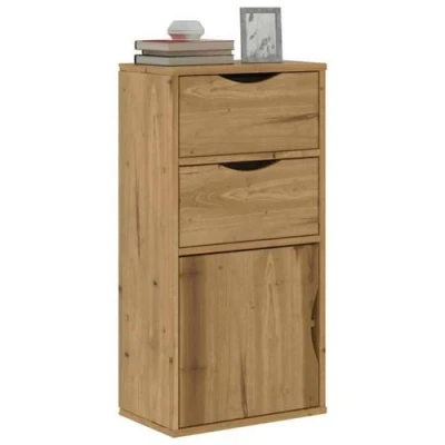Afbeelding van vidaXL Bijzetkast met lades 40x24x79 cm massief grenenhout