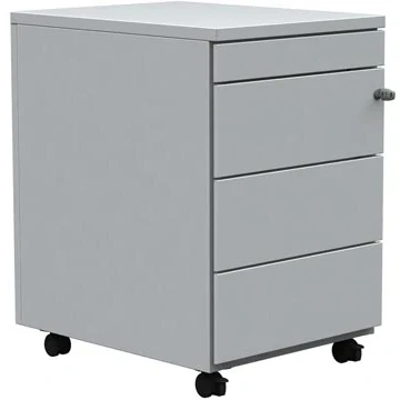 Afbeelding van Mobiele ladenblok, 3 laden + pennenlade, aluminium