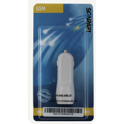 Afbeelding van Xccess Car Charger Dual USB 2.1A White