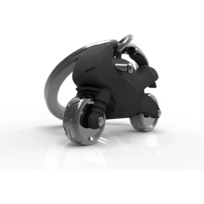 Afbeelding van Sleutelhanger moto zwart design