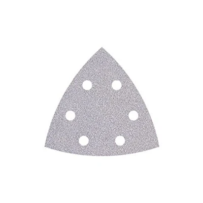 Afbeelding van Wolfcraft 1160000 Deltaschuurpapier Met klittenband, Geperforeerd Korrelgrootte 40 Hoekmaat 95 mm 5 stuk(s)
