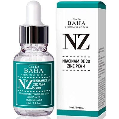 Afbeelding van Cos de BAHA Niacinamide 20% + Zinc 4% Serum for Face Pore Reducer Uneven Skin Tone Treatment Diminishes Acne Prone, Korean Care