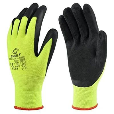 Afbeelding van BWOLF PAVALAN 12 paar handschoenen, werkhandschoenen, monteurshandschoenen, montagehandschoenen met robuuste latexcoating (12, 9)