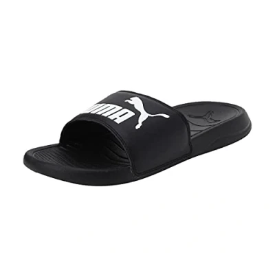 Image de PUMA Sandales unisexes Popcat 20 Slide, noir blanc, 41.5 EU