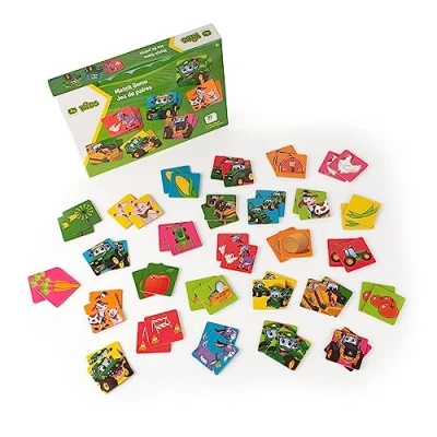 Afbeelding van John Deere 47283 Match Fun, geheugenkaart voor volwassenen en kinderen, familiefeest, educatief spel jongens meisjes, geschikt kinderen vanaf 3 jaar