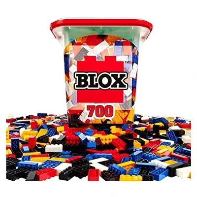 Afbeelding van Simba Blox 700 104114200 bouwstenen voor kinderen vanaf 3 jaar en ouder dan jaar, volledig compatibel, gemengde kleuren, zwart, rood, wit, geel, blauw,