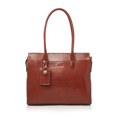 Afbeelding van Castelijn &amp; Beerens Gaucho Ellen Laptop Shoulderbag 15.6&#039;&#039; cognac