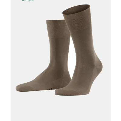 Afbeelding van Falke heren Tiago sokken in katoenblend de kleur Donkerkhaki, maat: 39/40