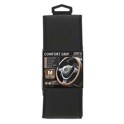 Afbeelding van Car Plus Stuurhoes Comfort Grip Uni Kunstleer Zwart 37 38 Cm