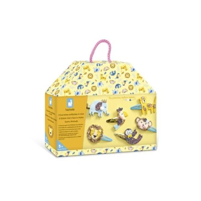 Image de Jeu créatif 6 Barrettes pailletées à créer Exotic Animals
