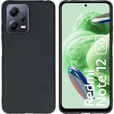 Afbeelding van iMoshion Hoesje Geschikt voor Xiaomi Redmi Note 12 / Poco X5 5G Siliconen Color Backcover Zwart