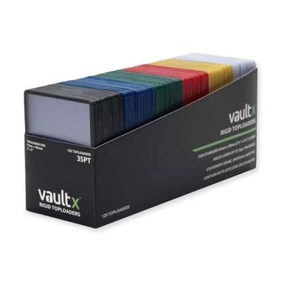 Afbeelding van Vault x Toploaders 35pt, meerkleurig, voor verzamelkaarten, extra dik, stijve kaarthouder, 3 4 inch, naadloos, harde hoesjes, transparante bescherming, TCG (120 stuks)