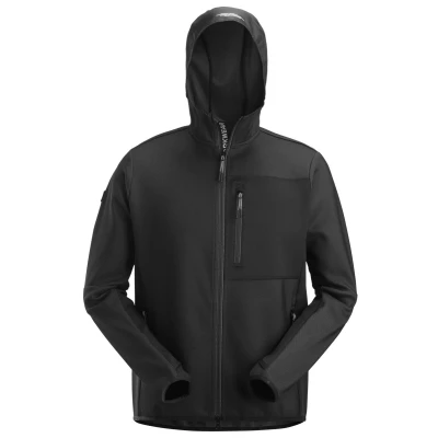 Afbeelding van Snickers Flexiwork 8044 Tussenlaag Hoodie Met Rits Zwart maat XL
