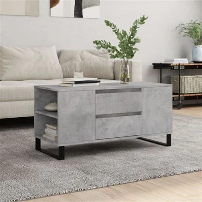 Afbeelding van Salontafel 102x44,5x50 cm bewerkt hout betongrijs