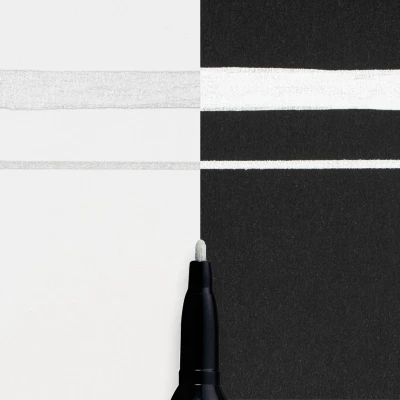 Afbeelding van Sakura Paint Marker Pen touch Punt Van 1 Mm, Zilver Paintmarker