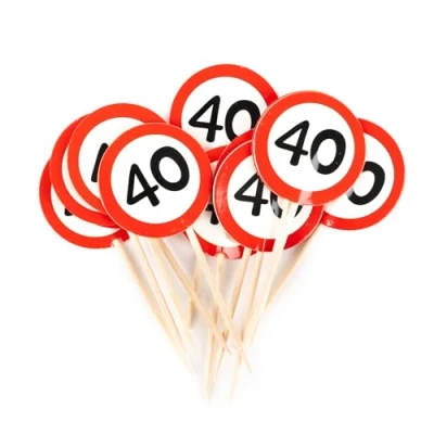 Afbeelding van decoratie verjaardag party pieken 40e man vrouwen mannen tafeldecoratie
