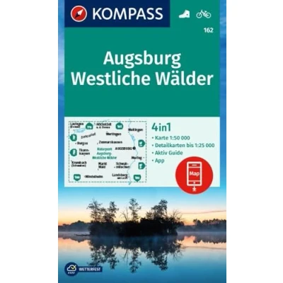Afbeelding van KOMPASS Wanderkarte 162 Augsburg, Westliche Wälder