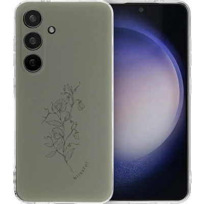 Afbeelding van iMoshion hoesje Geschikt voor Samsung Galaxy S24 Siliconen Design Meerkleurig / Floral Green